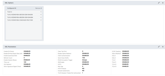 NetScaler settings